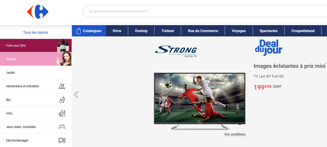 Carrefour se développe de plus en plus sur internet