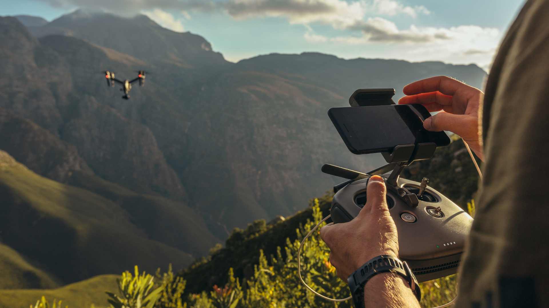 drone en pleine nature